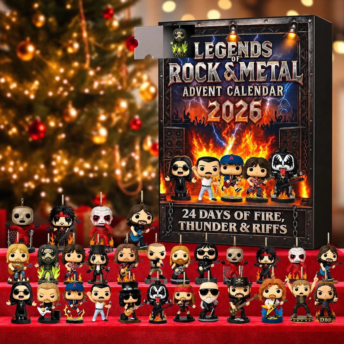 Advent Calendar 24 Mini Rock Figures 3D PVC