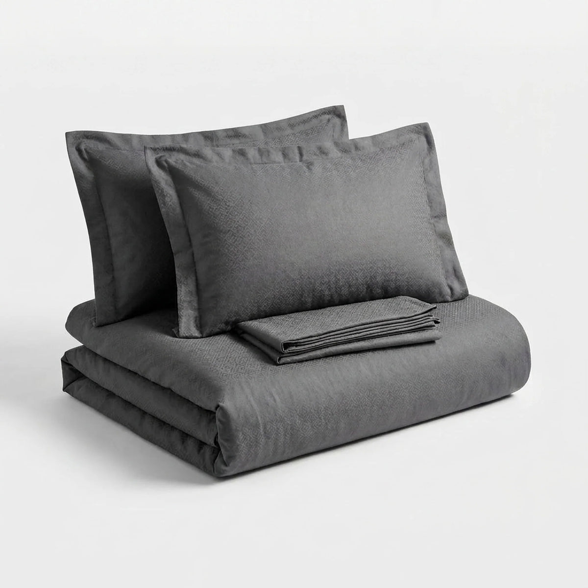 Bedding Set Jacquard Woven Deep Charcoal