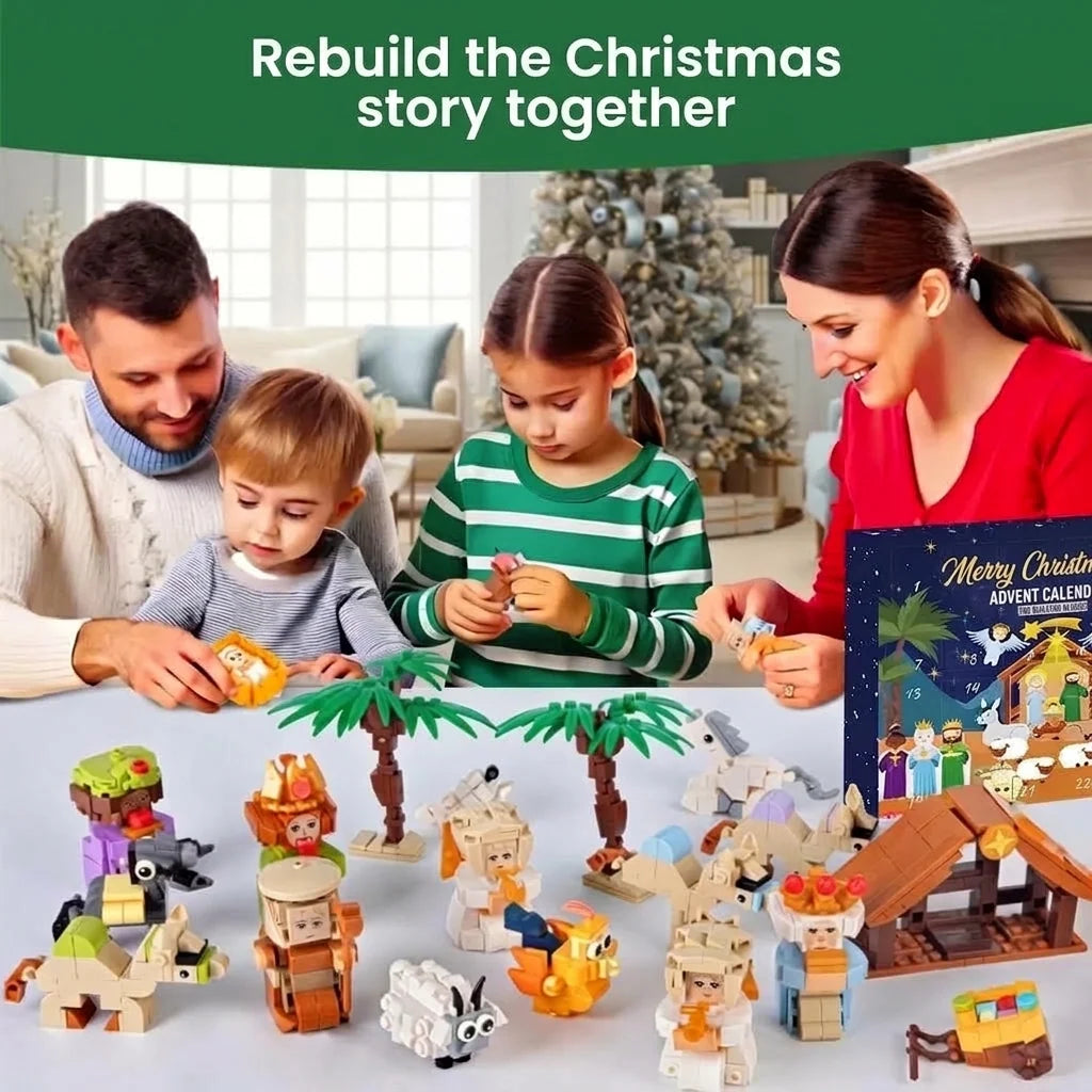 Building Brick Advent Calendar Nativity Scene Set of 24