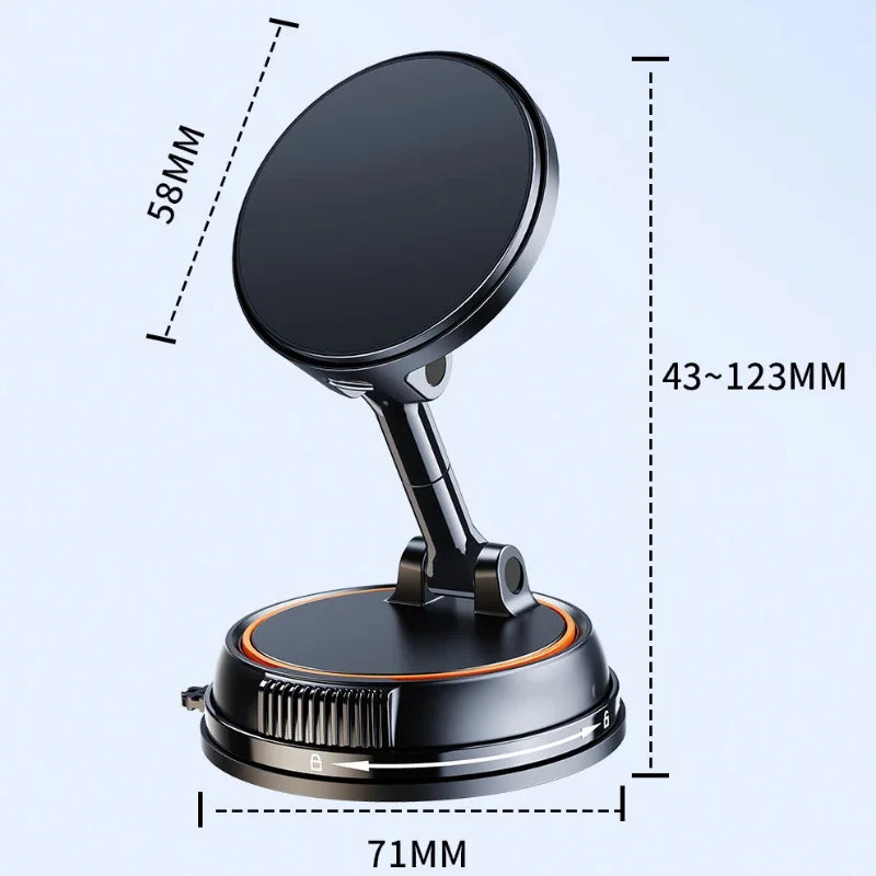 Car Phone Holder 15W Magnetic Wireless Charging Strong Suction