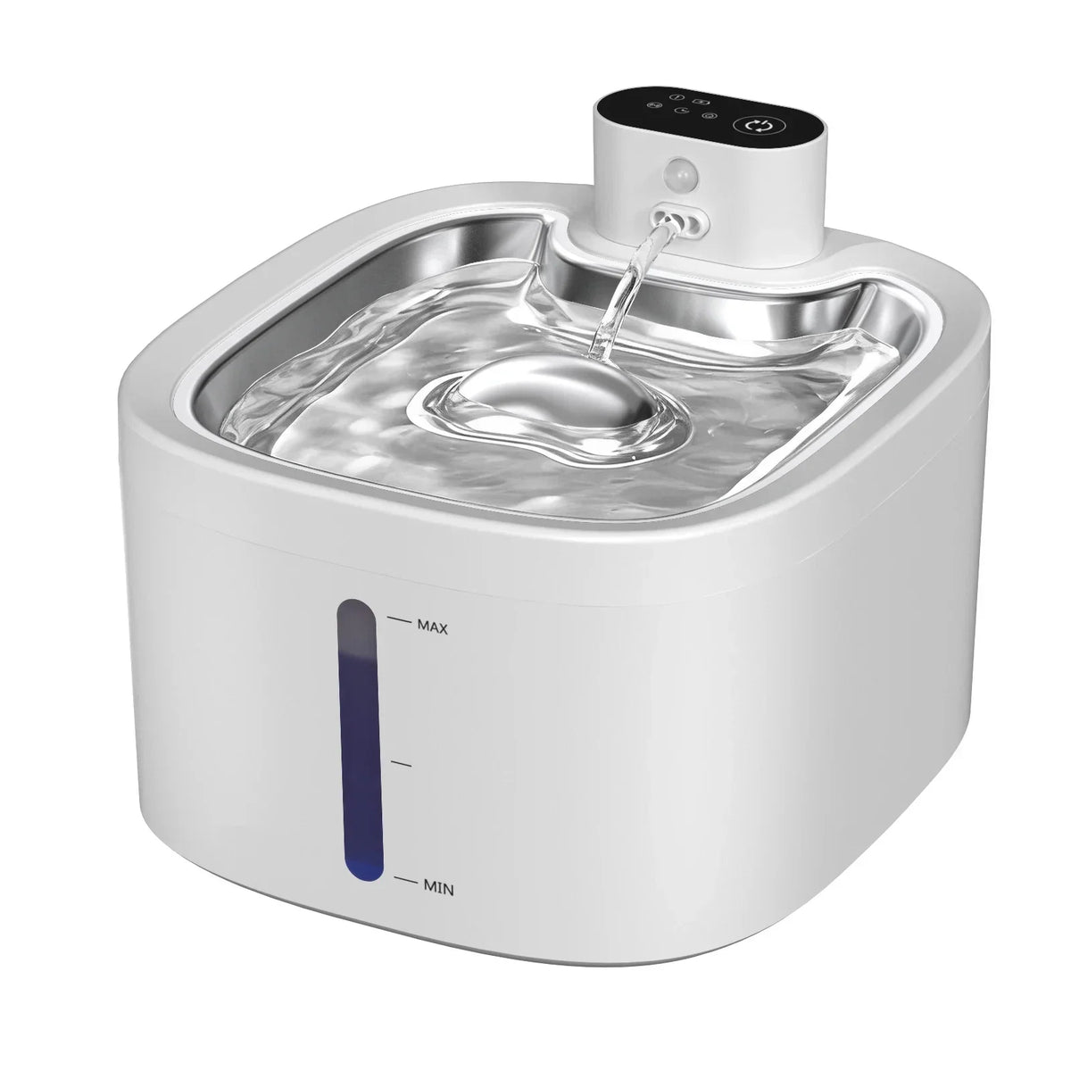 Cat Water Fountain Wireless Motion-Sensing Stainless Steel 0.92-Gallon Capacity