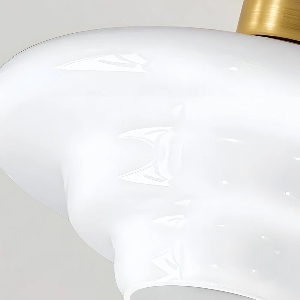 Ceiling Light Solid Walnut & Glass E27 LED Included