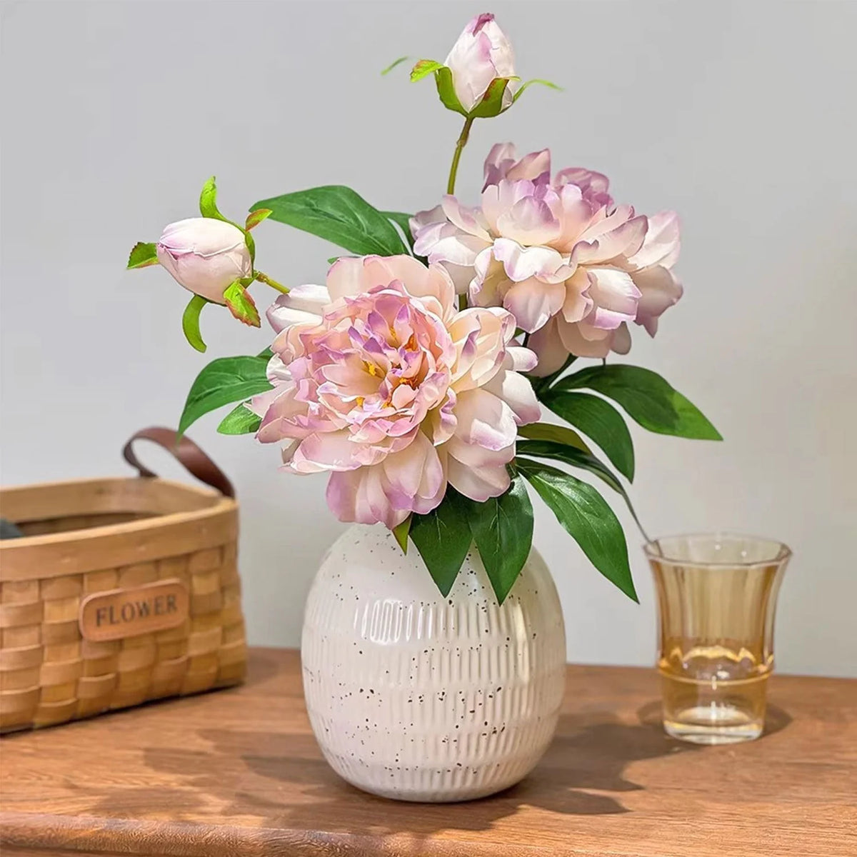 Ceramic Vase Textured Tabletop Accent