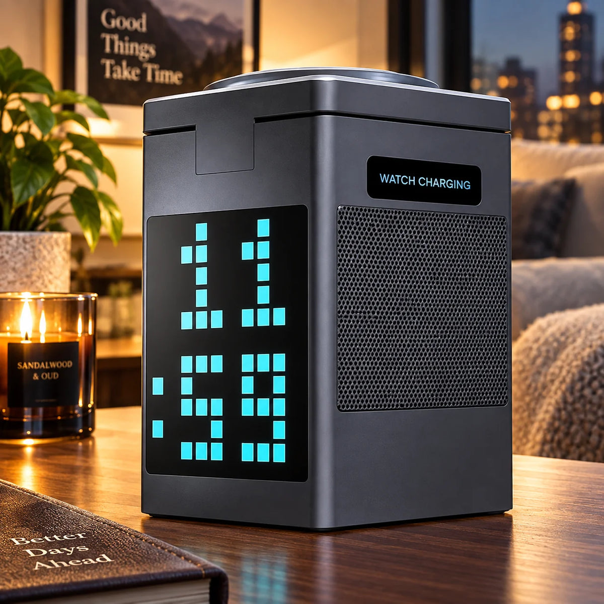 Charging Station 3-In-1 Wireless Bluetooth Speaker & LED Clock