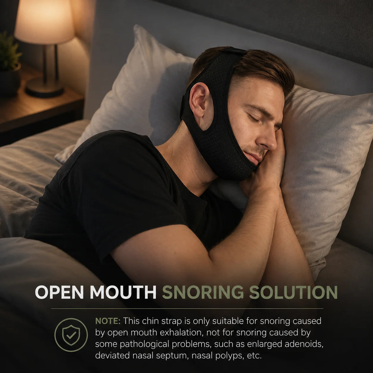 Chin Strap Anti-Snoring Neoprene Adjustable Velcro