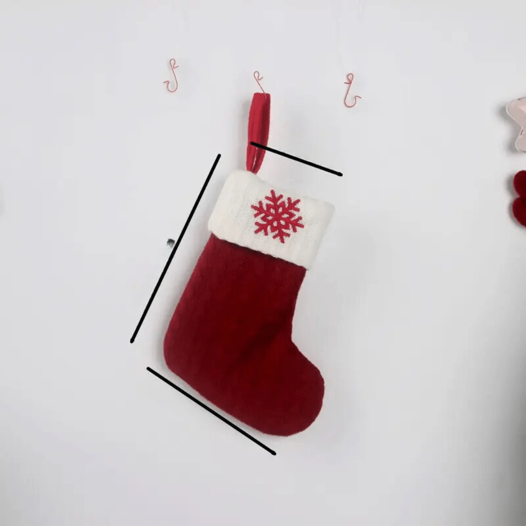 Christmas Stocking Personalized Initial & Snowflake