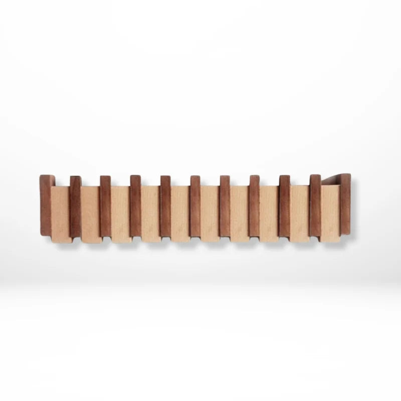 Coat Rack Wood Folding Hooks Piano Key Design