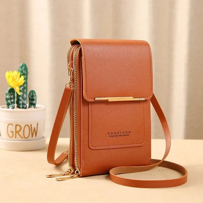 Compact Crossbody Bag Anti-Theft Waterproof Phone Pocket Detachable Strap