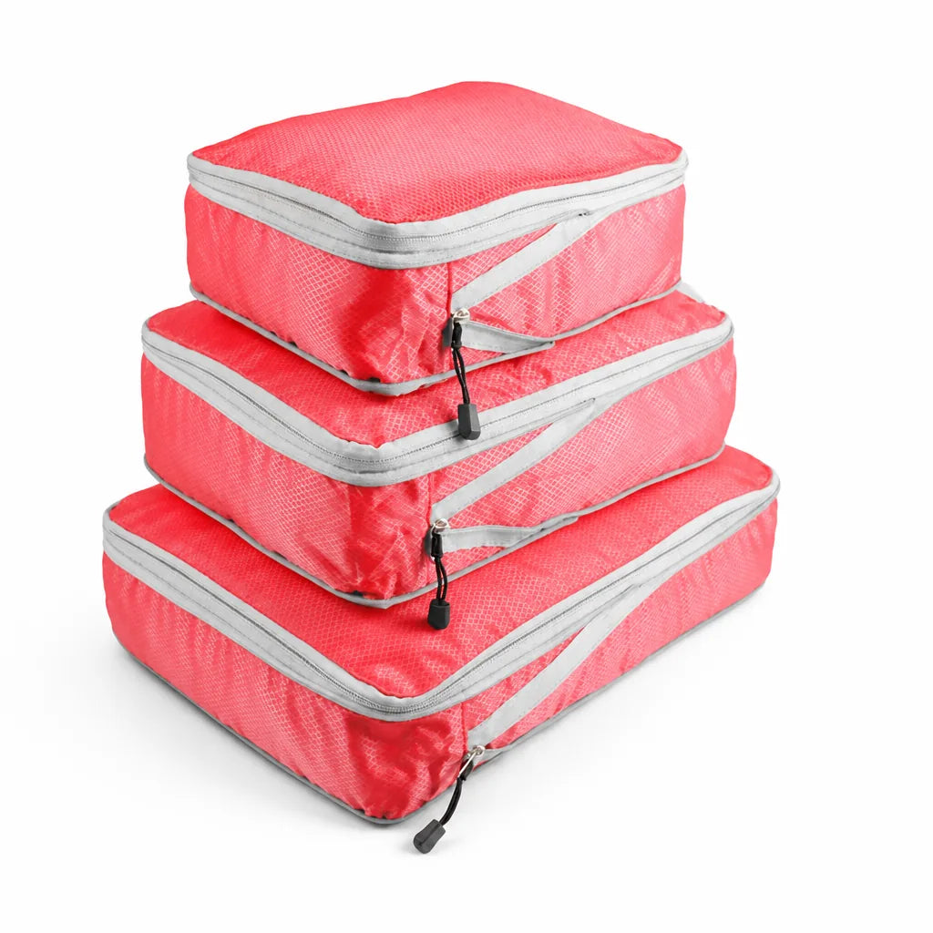 Compression Travel Mesh Viewing Window Packing Cubes (Set of 3)
