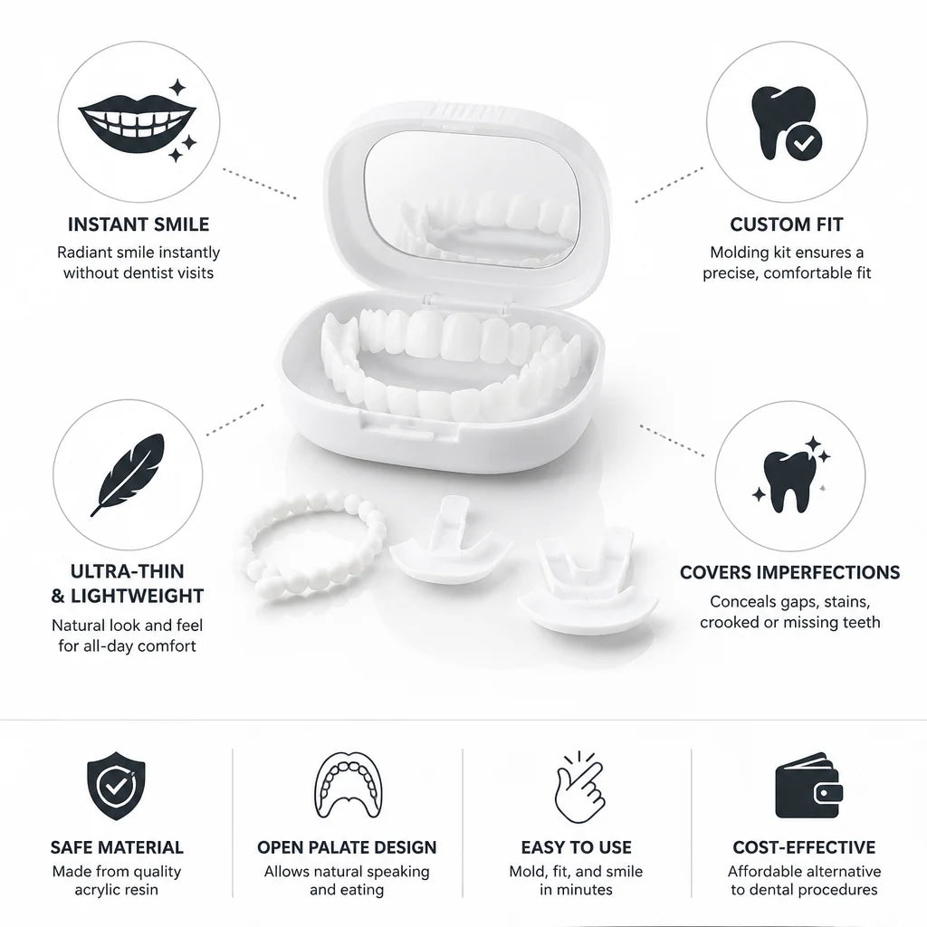 Cosmetic Veneers Open Palate Upper & Lower Set