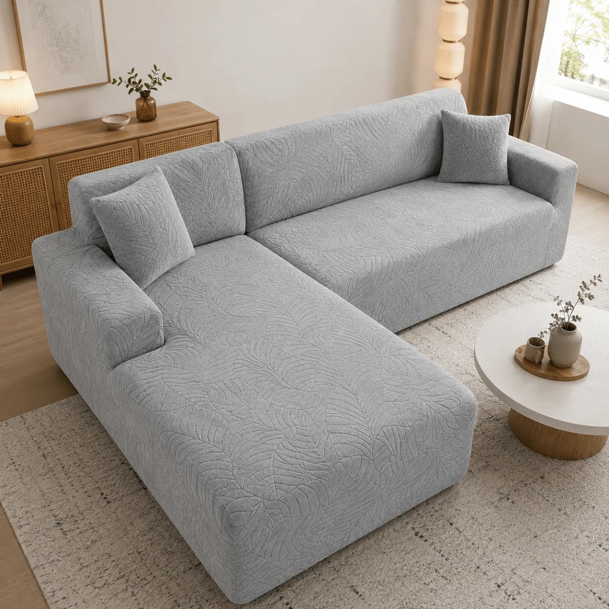Couch Cover L-Shaped Polyester Machine-Washable