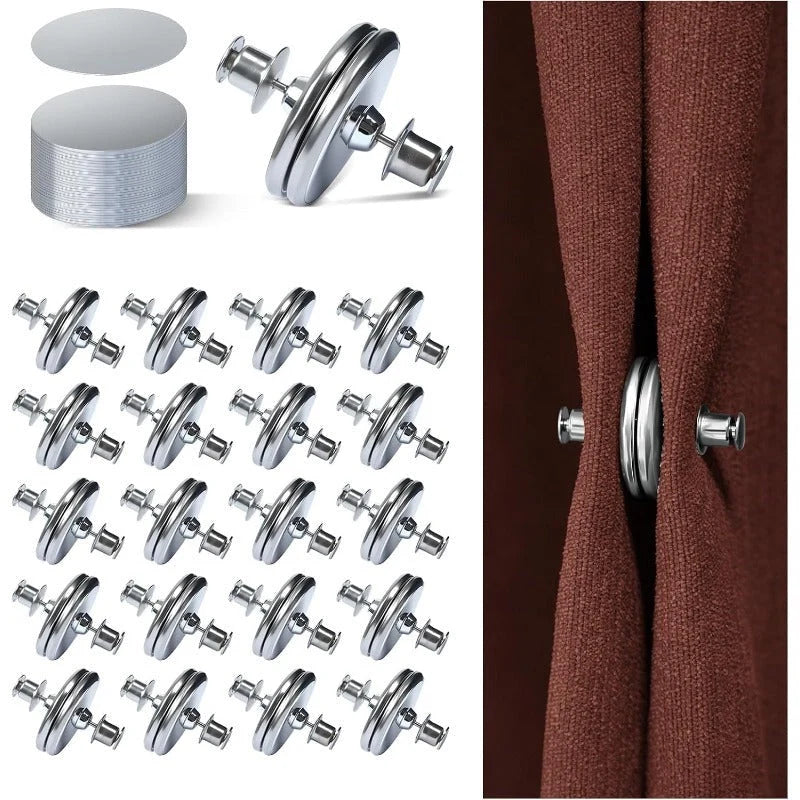 Curtain Clips Magnetic Strong Hold No-Drill Installation