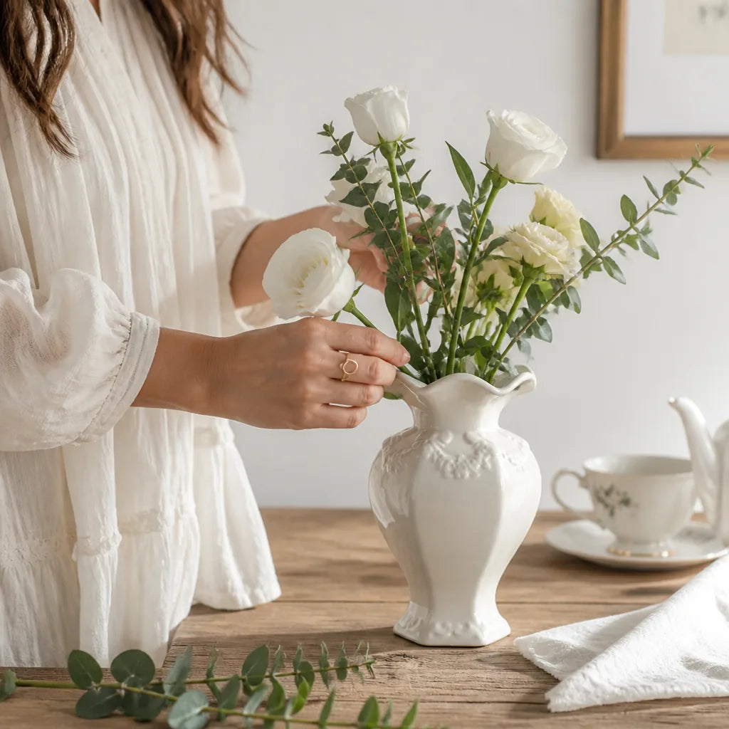 Curved Sculptural Vase (Ideal for Fresh Flowers)