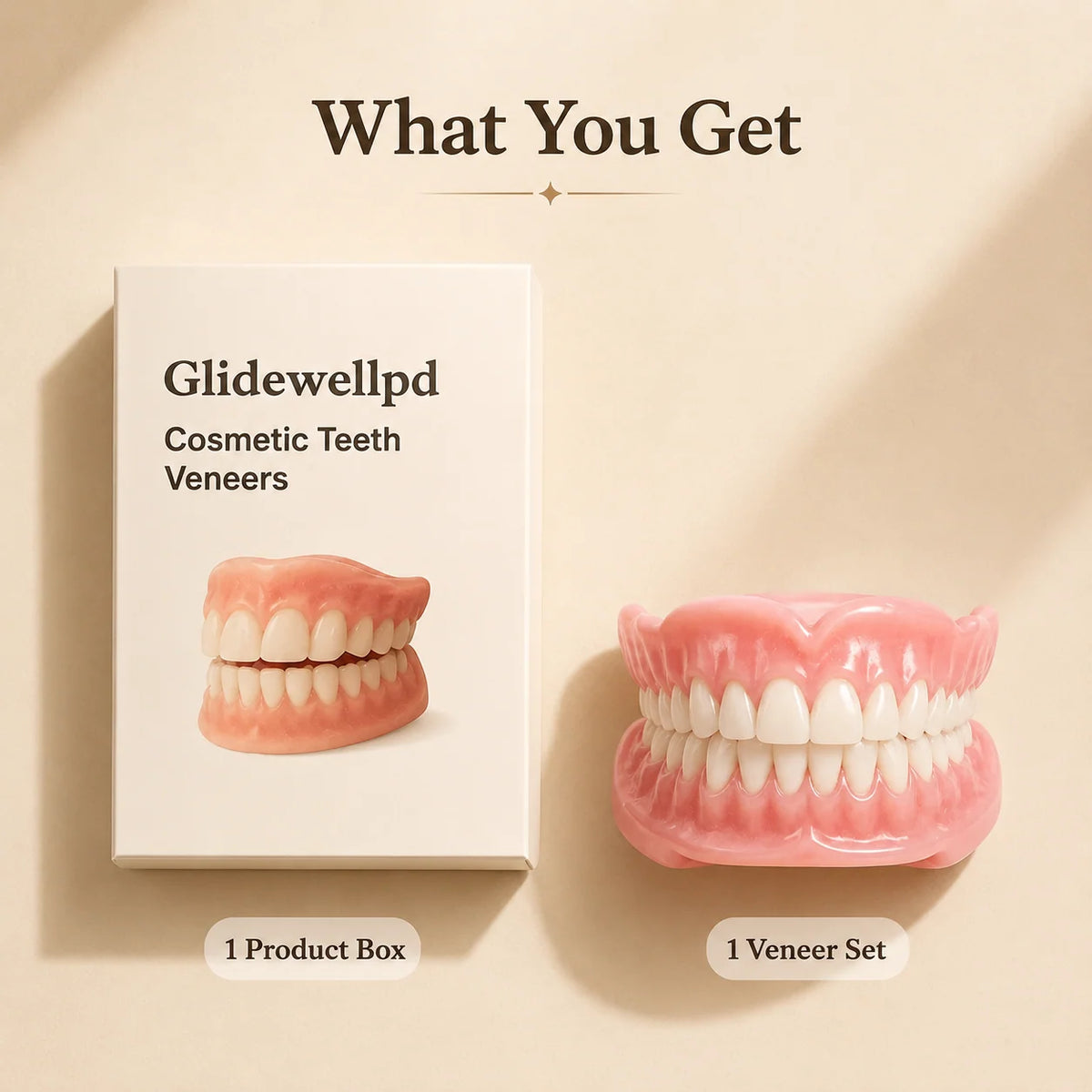 Denture Set Full Upper & Lower Flexible Suction Hold