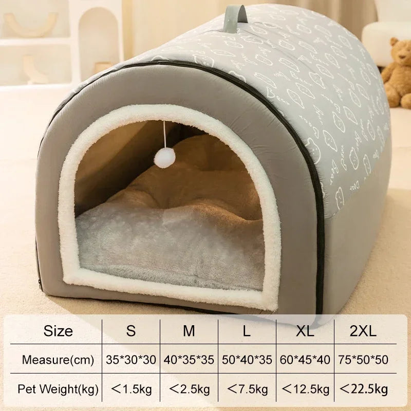 Dog House Insulated Cotton Machine Washable Detachable Cushion