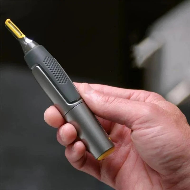 Ear & Nose Trimmer Ultra-Flat Head Titanium-Coated Blades LED