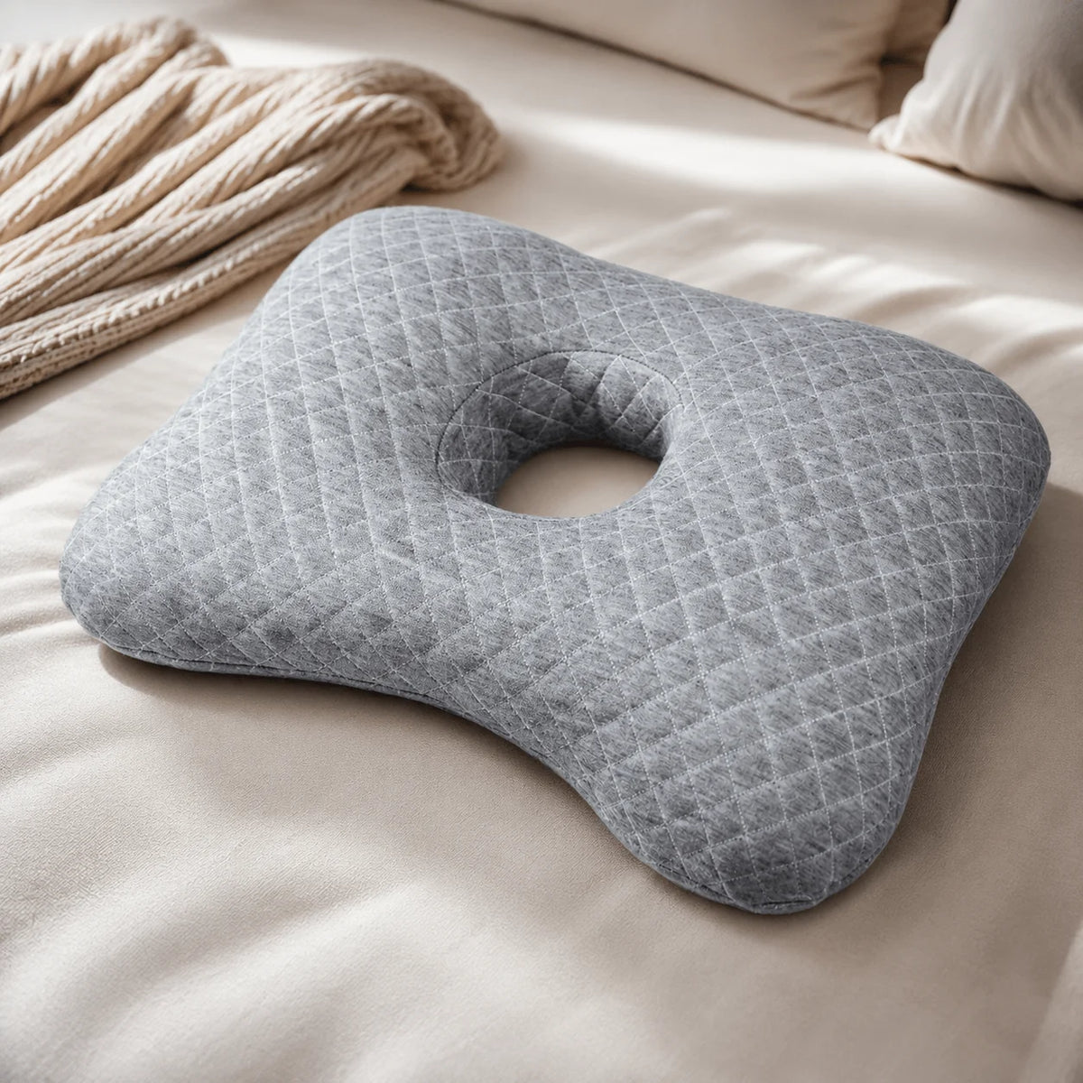 Ear Piercing Pillow 3.5-Inch Open Center Adjustable Firmness