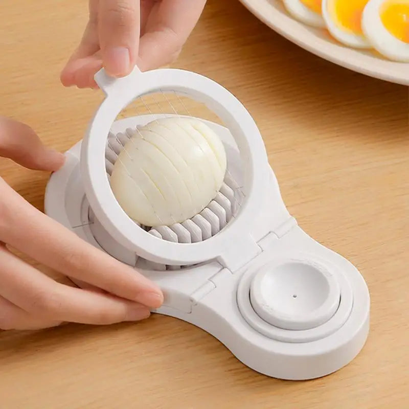 Egg and Fruit Slicer Stainless Steel Blades Push-Button Design