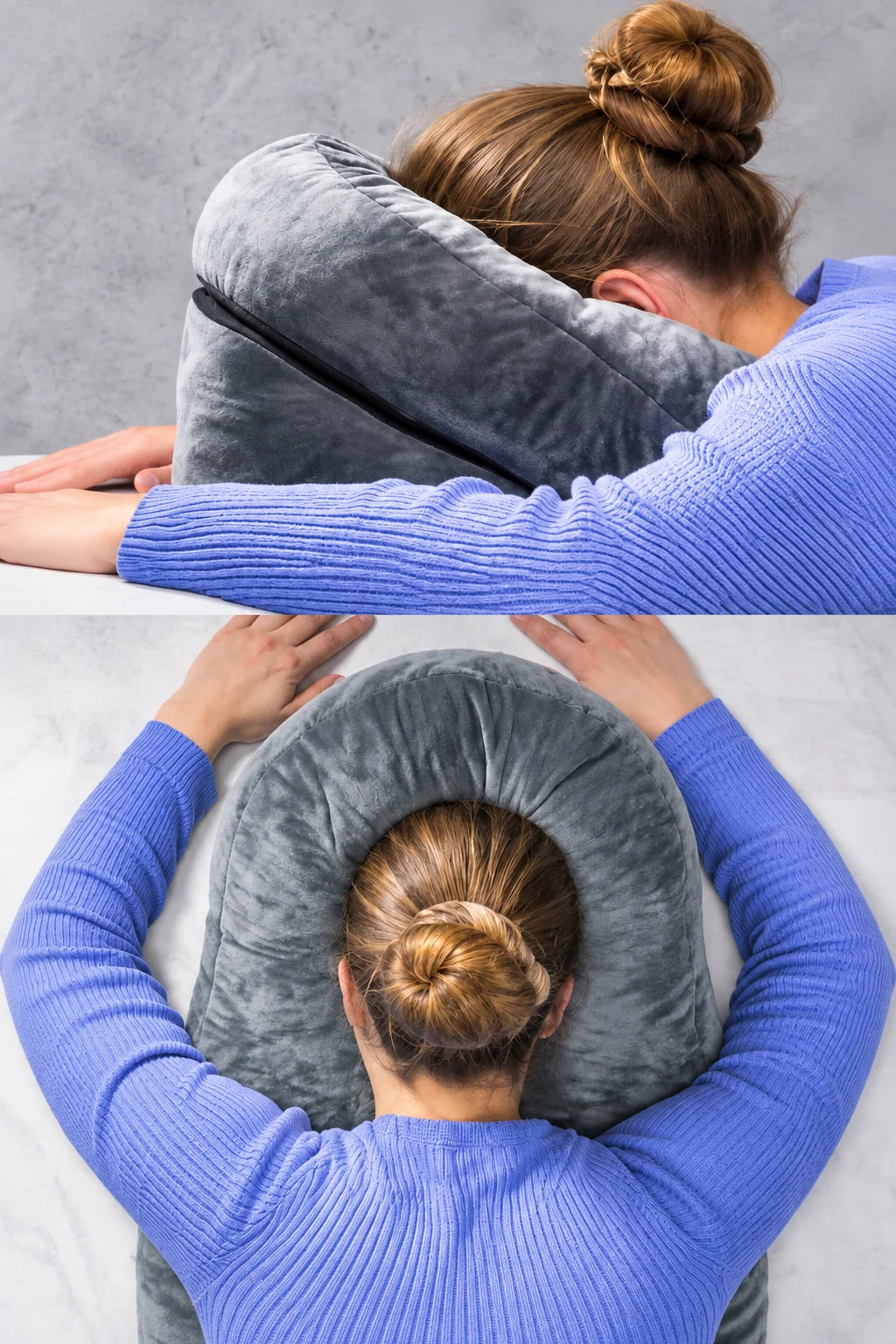 Face-Down Pillow Open Center Shredded Memory Foam