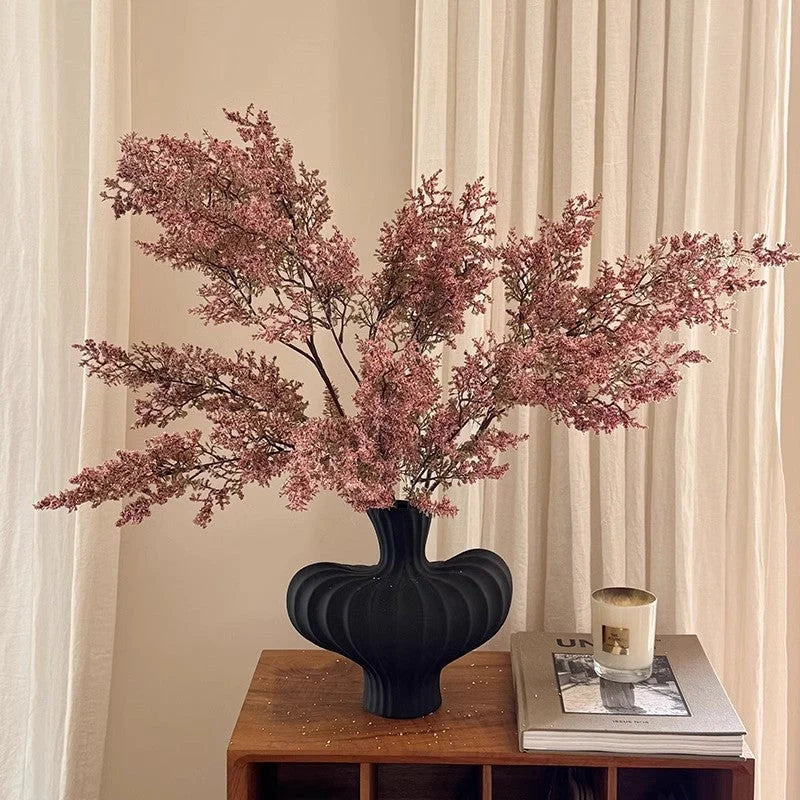 Flower Vase Wavy Textured Ceramic