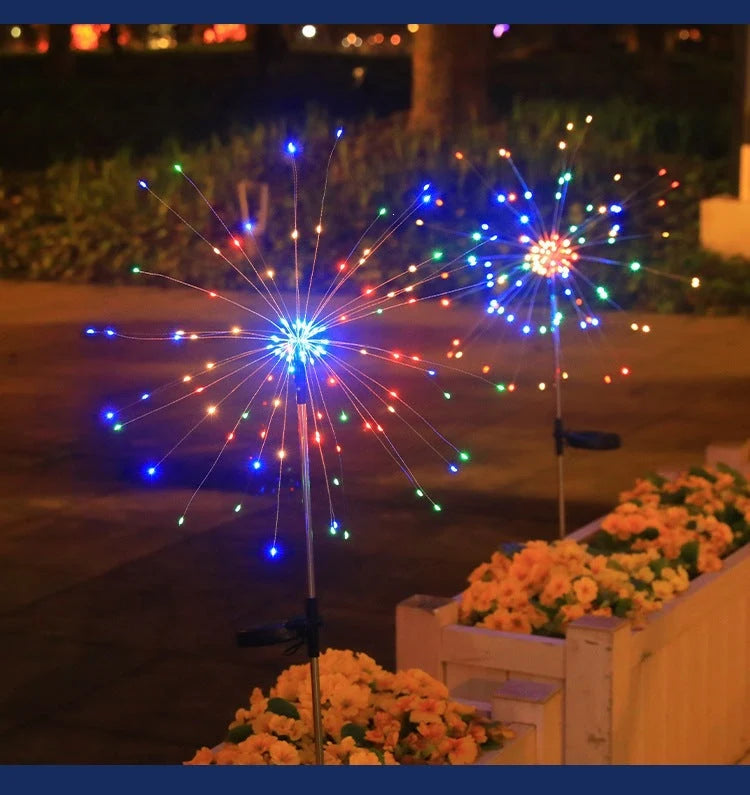 Garden Stake Light Solar-Powered 8-Function Starburst