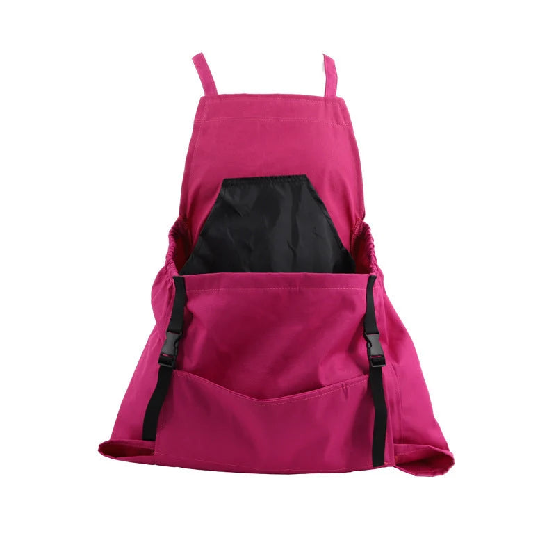Gardening Apron Waterproof Adjustable Cross-Back Straps Tool Pockets