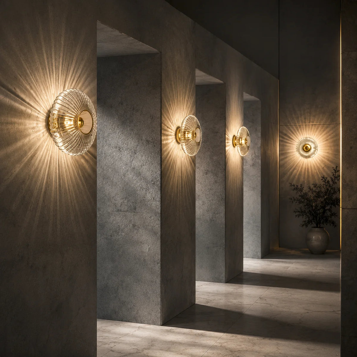 Glass Globe Wall Sconce Hand-Blown Soft Diffused Light