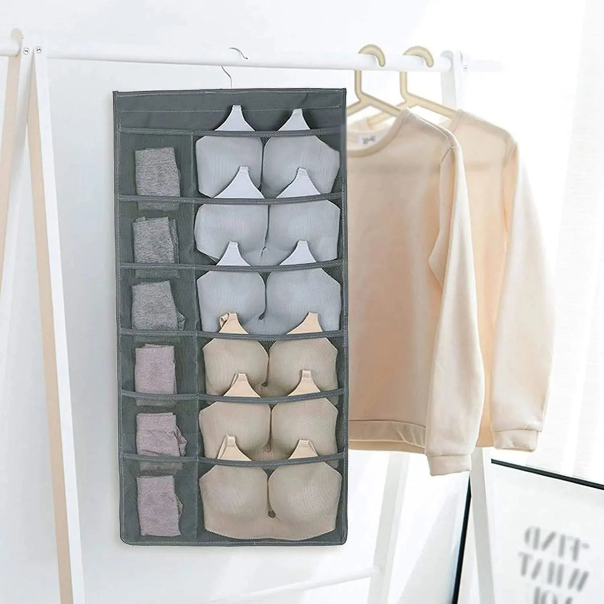 Hanging Closet Organizer Double-Sided 30 Mesh Compartments