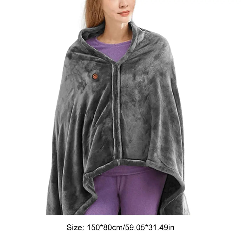 Heated Fleece Blanket USB-Powered & Adjustable Heat