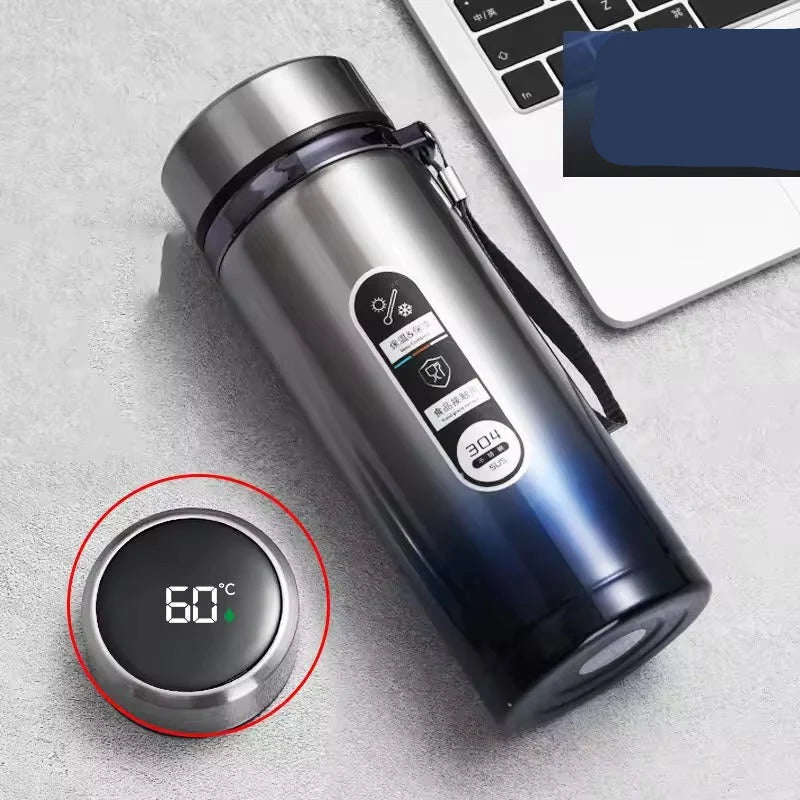 Insulated Bottle LED Temperature Display Leak-Proof Closure Ergonomic Handle