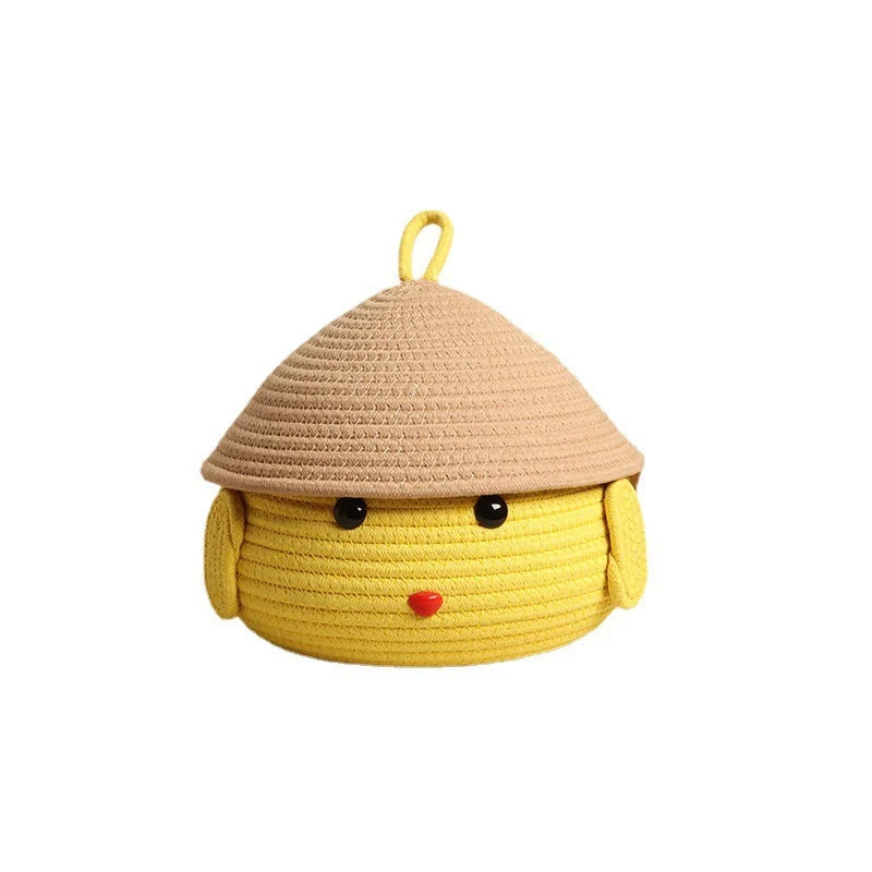 Kids Storage Basket Pudding Dog Soft Fabric Toy Organizer