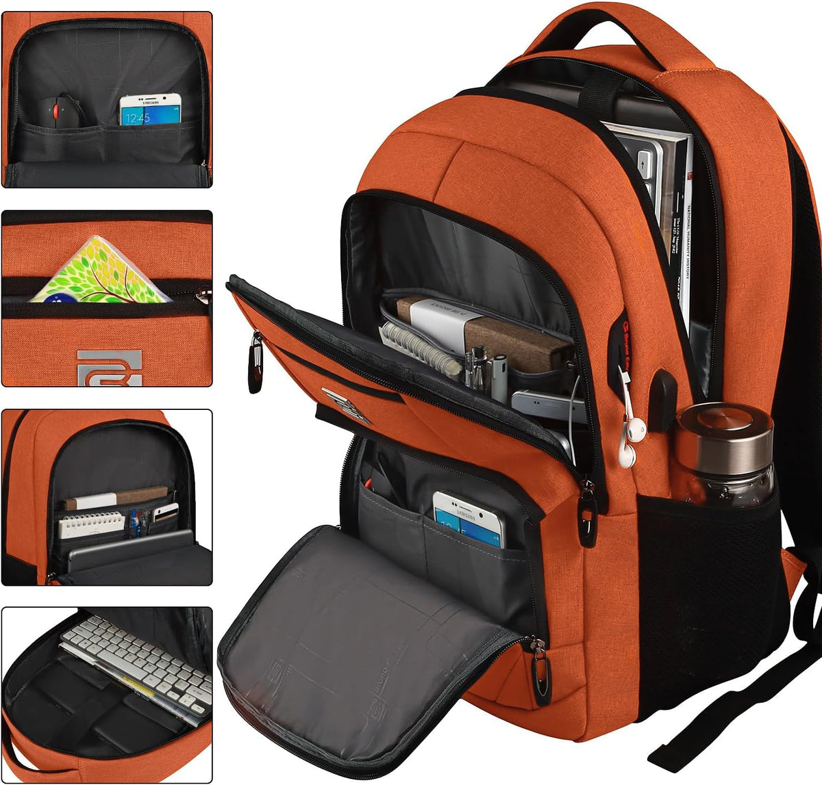Laptop Backpack Anti-Theft USB Charging Waterproof Fits 15.6-Inch Laptop