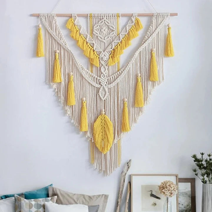 Macramé Wall Hanging Hand-Knotted Scandinavian Boho