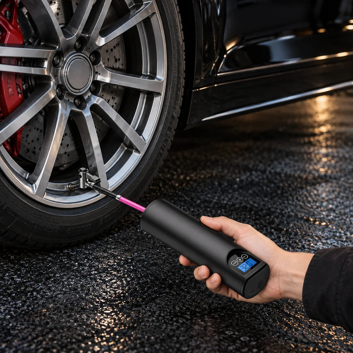 Mini Tire Inflator Rechargeable Auto Shutoff 150 PSI
