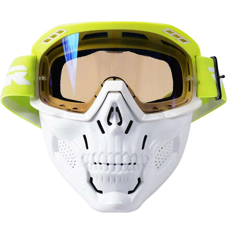 Motorcycle Goggles & Mask Removable Dust Filter Breathable Vents
