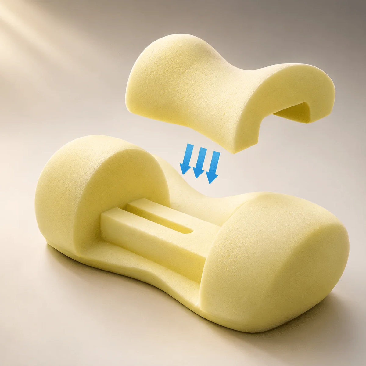 Neck Roll Pillow High-Density Memory Foam Double-Layer