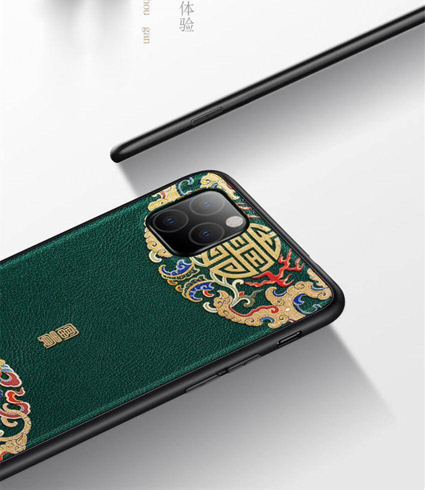 Phone Case Chinese Art-Inspired Case & Screen Protector Bundle