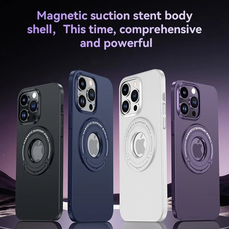 Phone Case Magnetic Ring Stand Wireless Charging Compatible