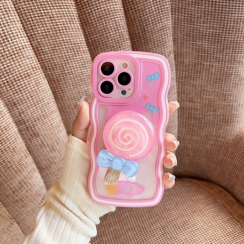 Phone Case Raised 3D Heart Shock-Resistant Soft TPU