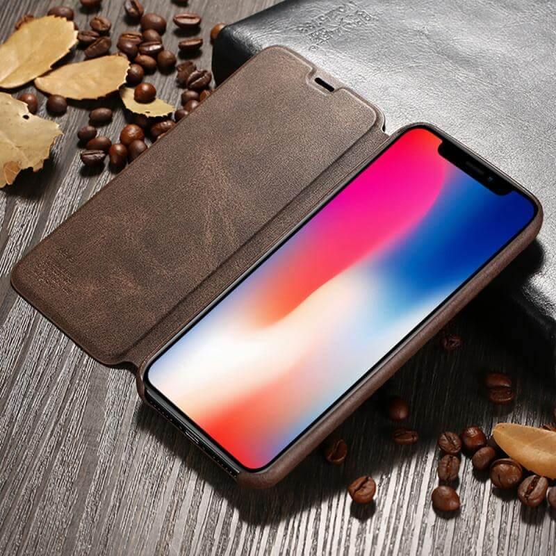 Phone Flip Case PU Leather Slim Built-In Kickstand