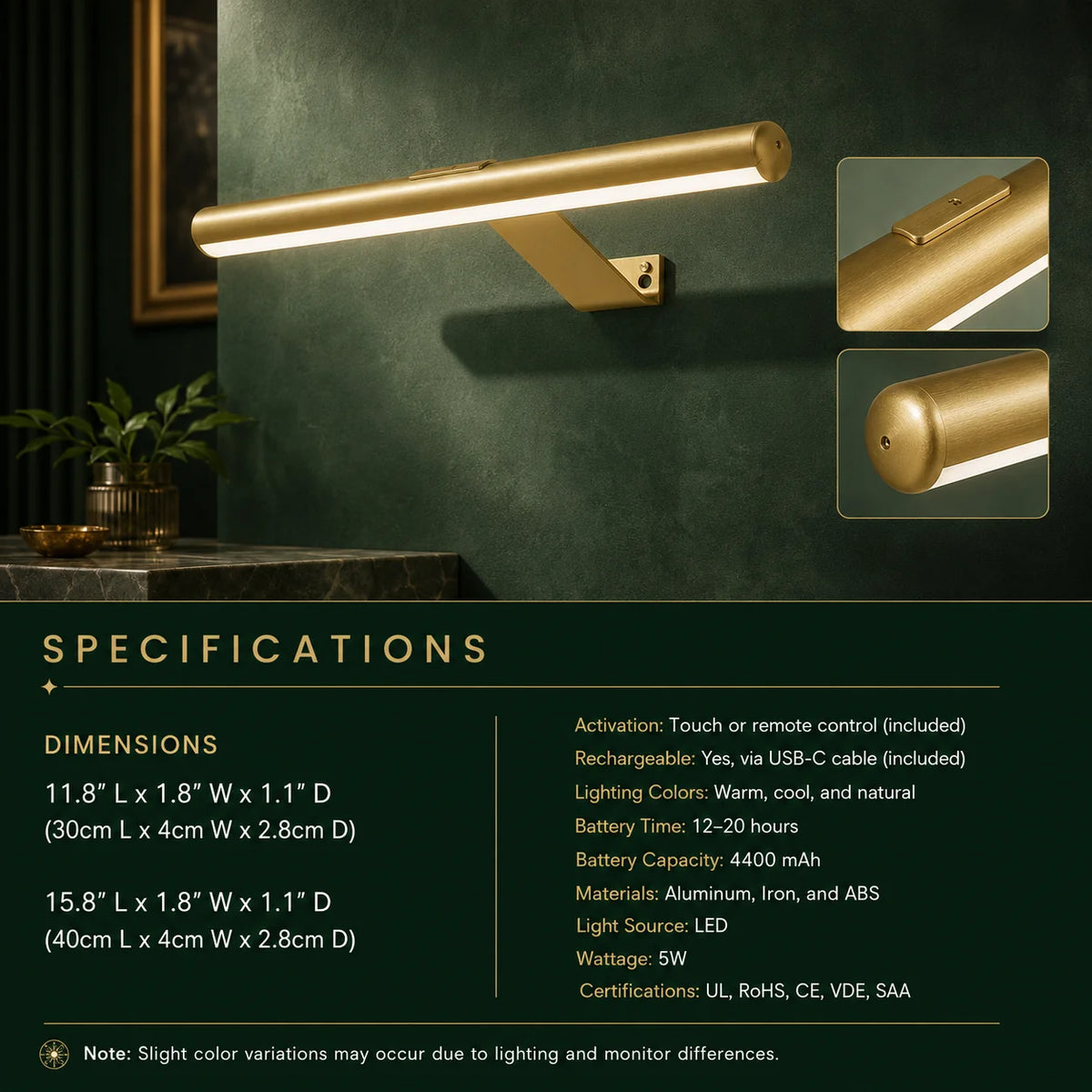 Picture Light Cordless Rechargeable Magnetic Head