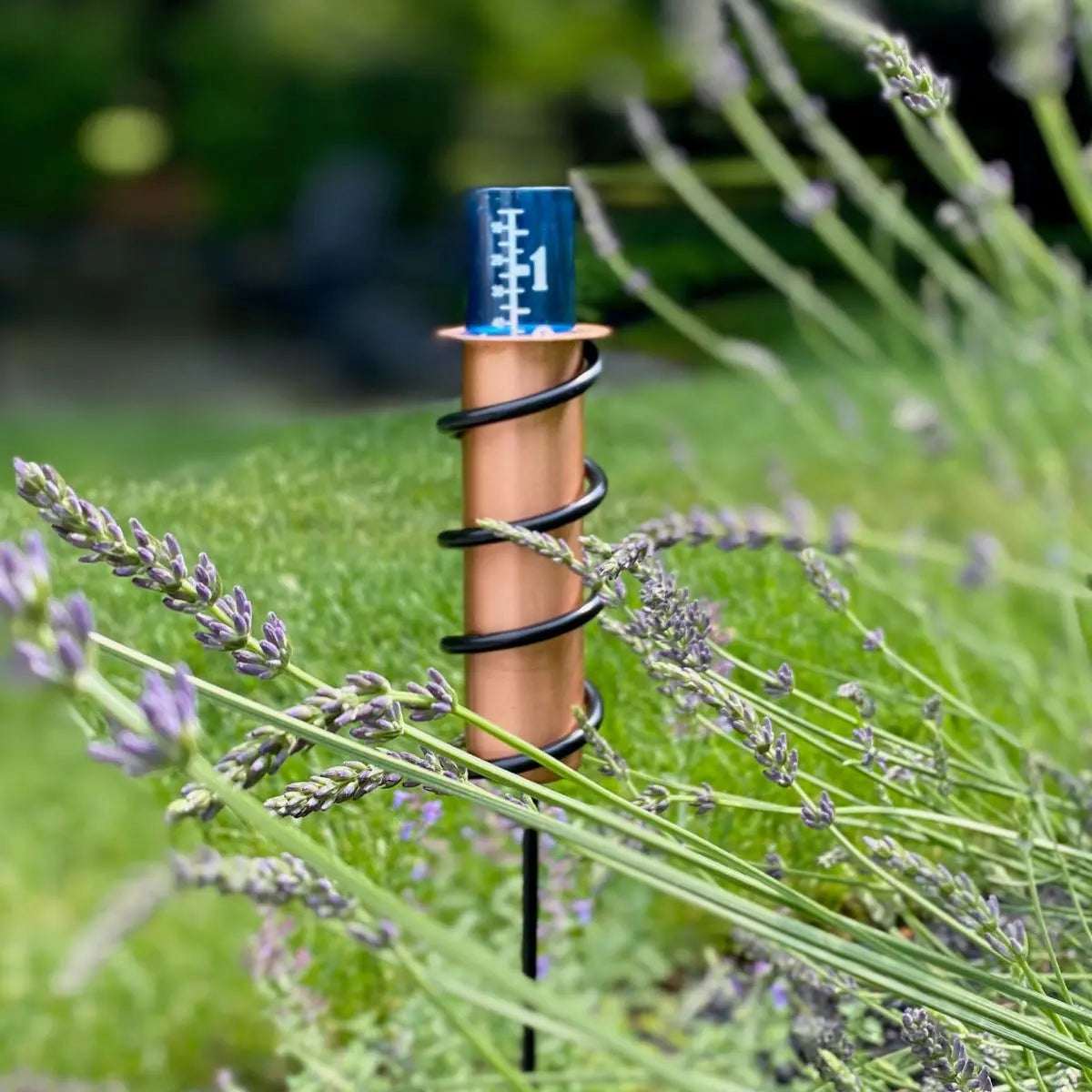 Rain Gauge Solid Copper Collector Floating Tube Inch Scale