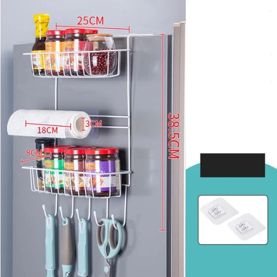 Refrigerator Organizer Rack Multi-Layer Rust-Resistant Metal