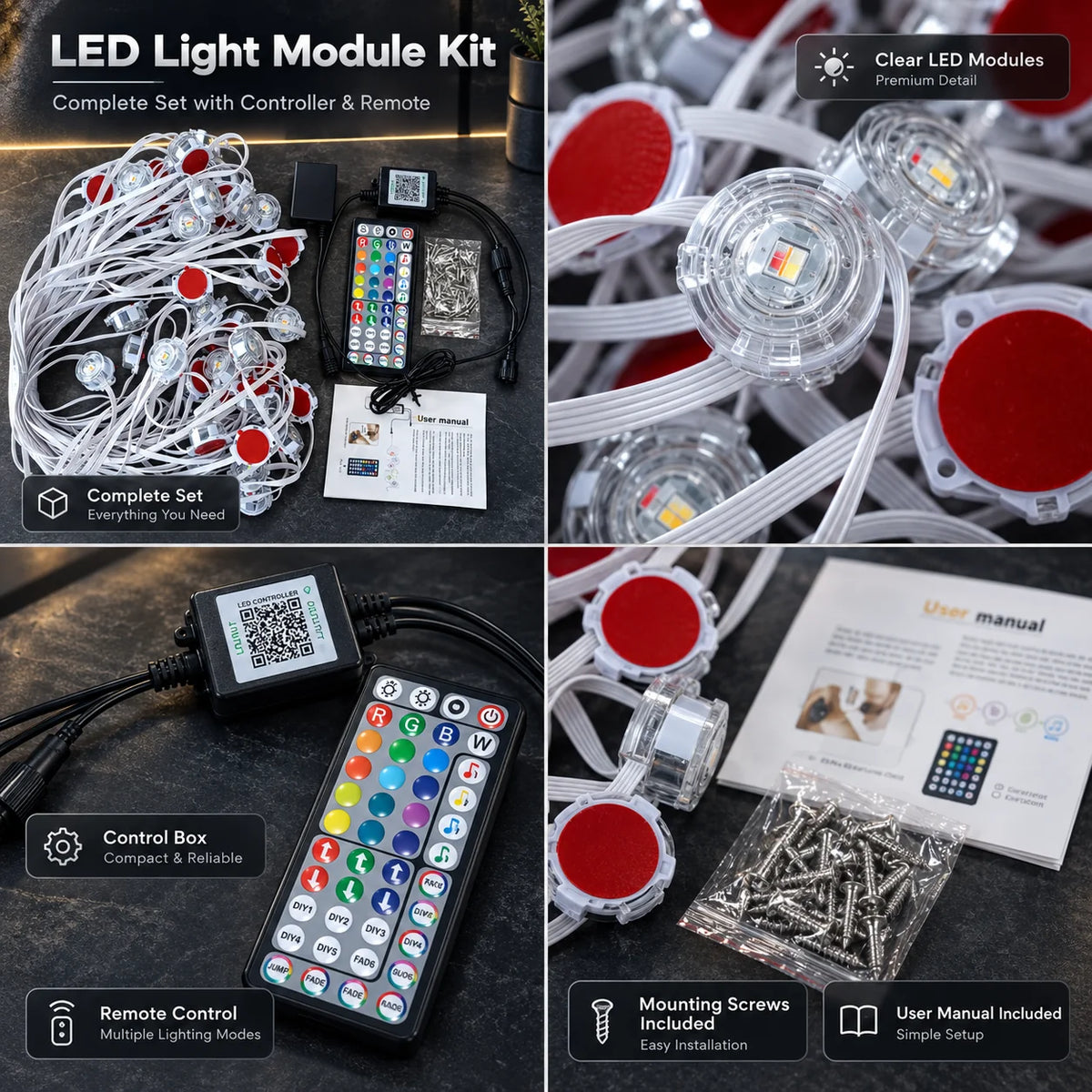 Roofline Lights RGB Color-Changing 50 Ft Weatherproof