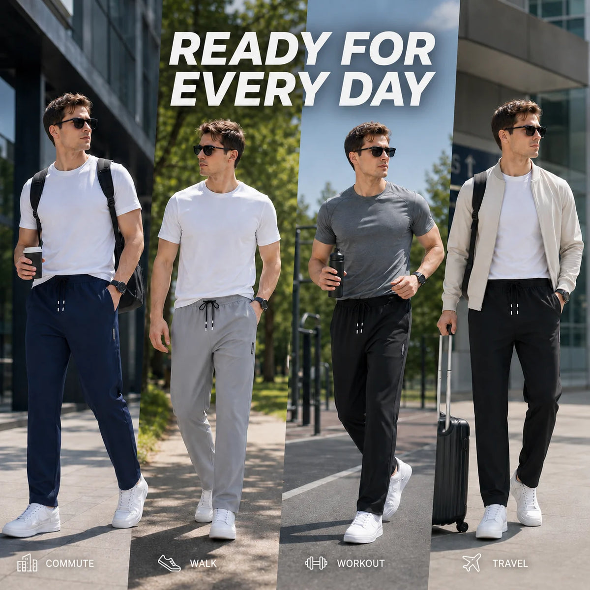 Running Pants Breathable Quick-Drying Drawstring Waist