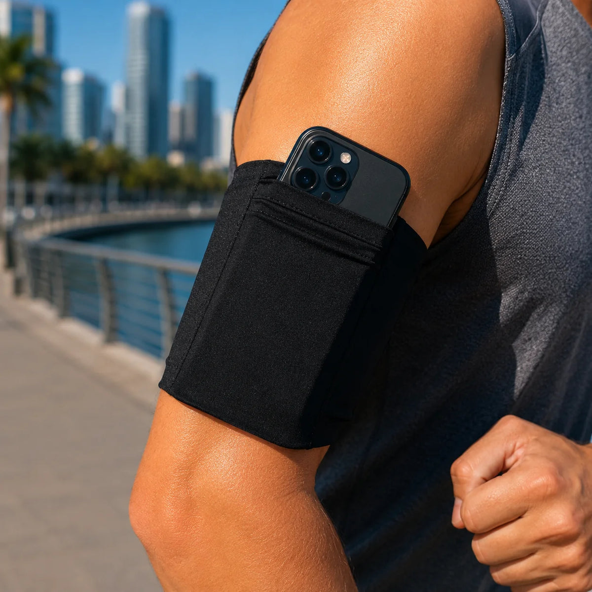 Running Phone Armband Touchscreen-Friendly Adjustable No-Slip Strap