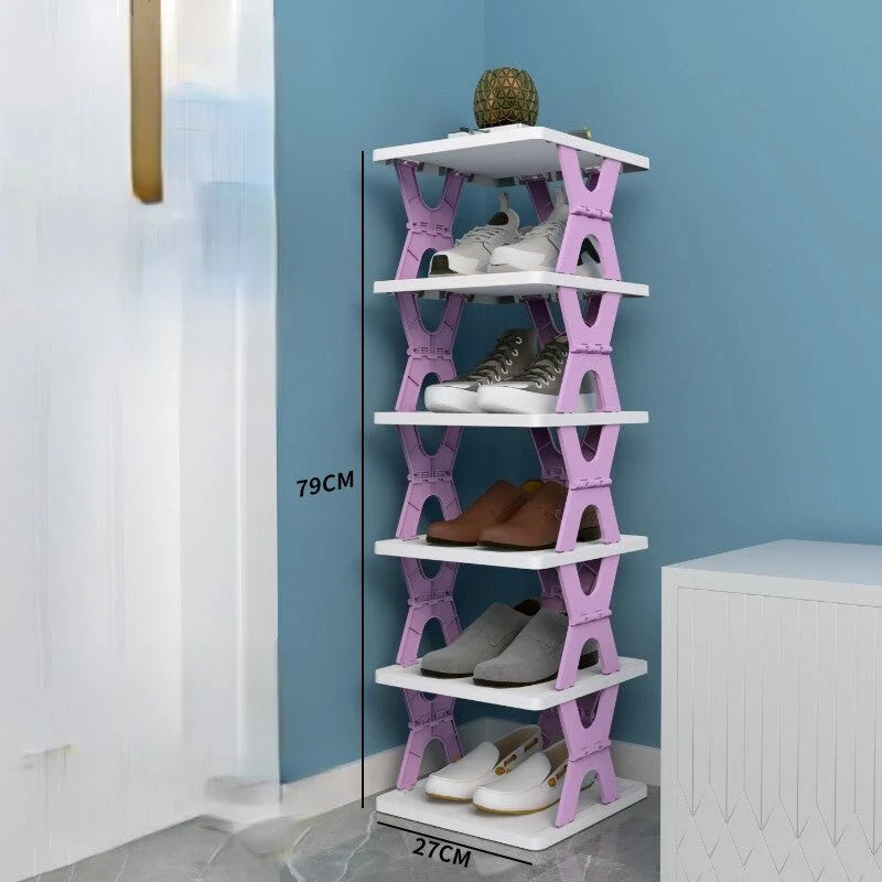 Shoe Rack Foldable Stackable Space-Saving
