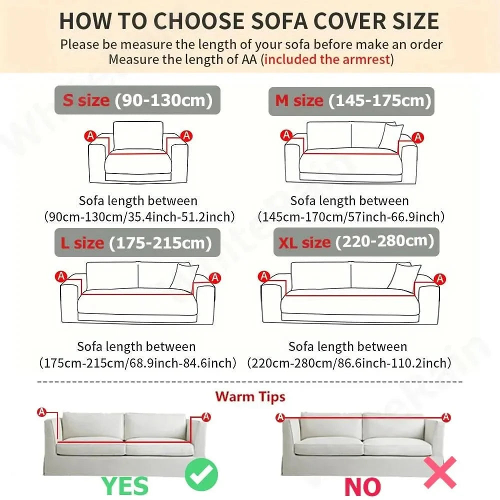 Sofa Cover Non-Slip Jacquard Machine-Washable Pet Hair Protection