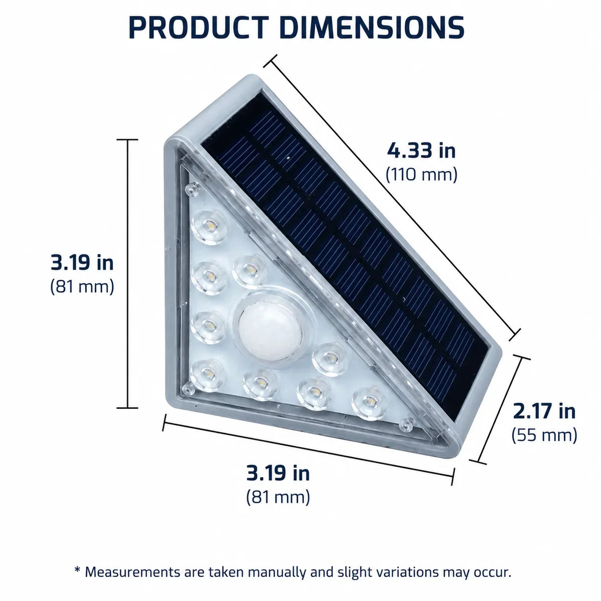 Solar Step Lights Solar-Powered Automatic Dusk Activation IP65 Waterproof