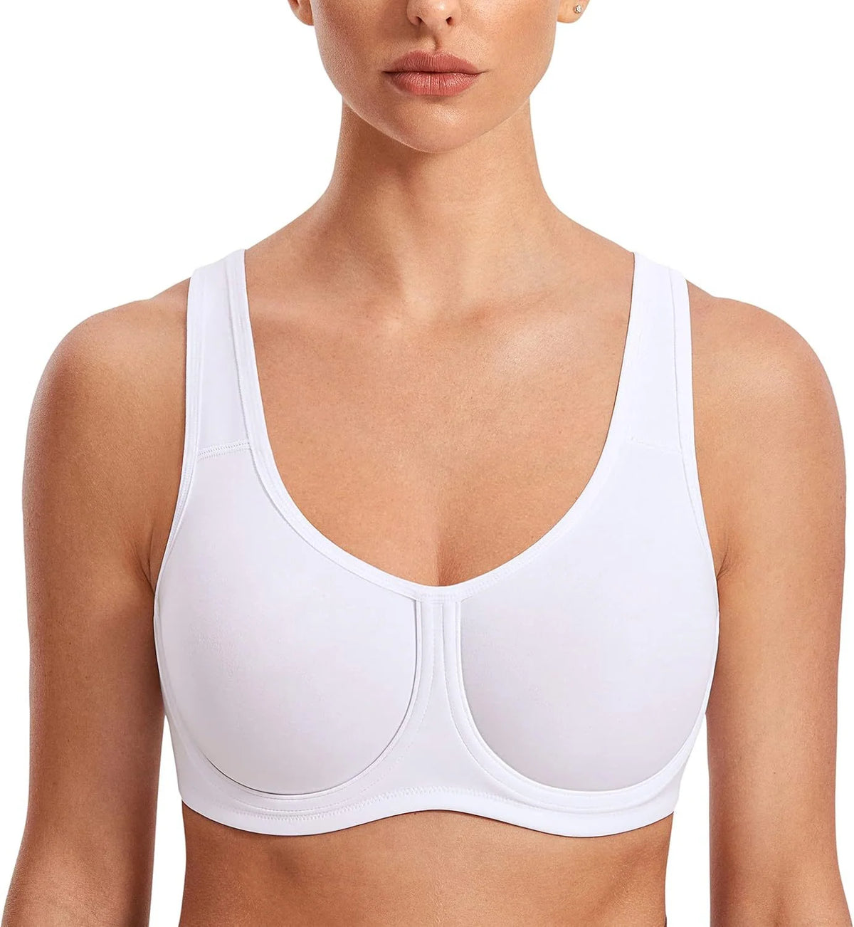 Sports Bra High-Impact Support External Underwire Breathable Mesh